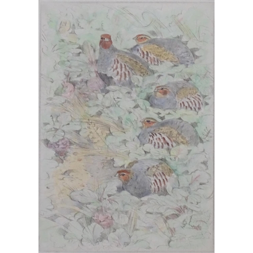 399 - Shooting: Peter Partington (1941), Four limited edition, signed hand coloured etchings,  Gamebirds, ... 