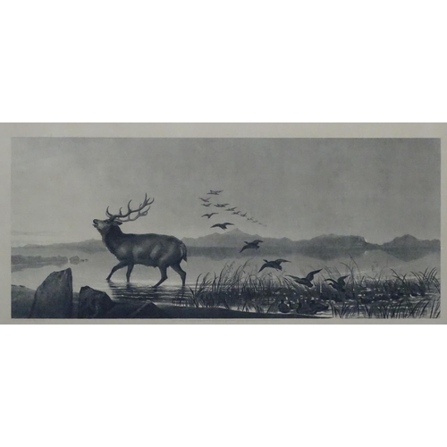 417 - WH Simmons after Sir Edwin Landseer RA, A pair of monochrome engravings 1896, 'The Challenge' a Mona... 