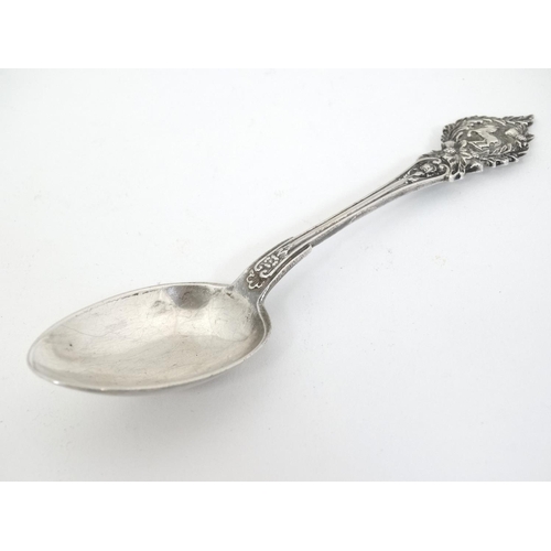 433 - A silver souvenir / trophy teaspoon engraved ' E. Coy 8th  Scottish V.B.K.L.R  1903 Shooting Club ( ... 