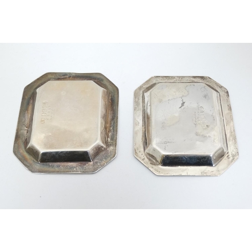 462 - Golfing Interest : A pair of pin dishes  with engine turned decoration and engraved ' Troon Golf Clu... 