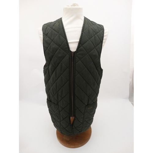 482 - A Barbour Quilted Gillet, in Green, approx M/L.