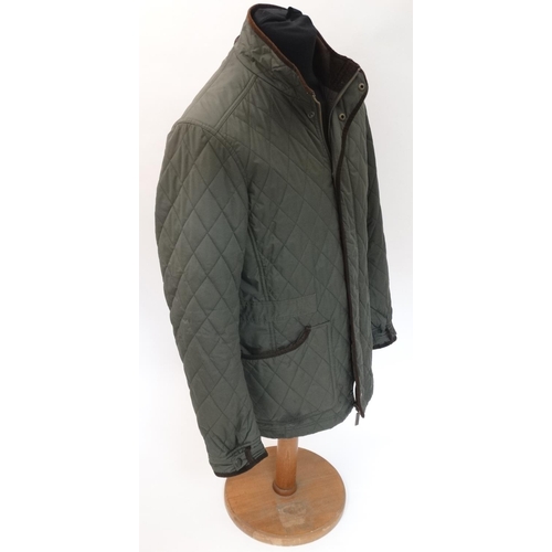 484 - A Musto quilted jacket in khaki, size M