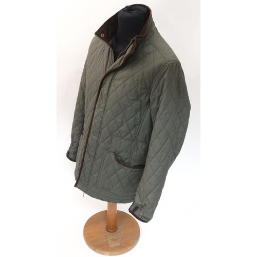 484 - A Musto quilted jacket in khaki, size M