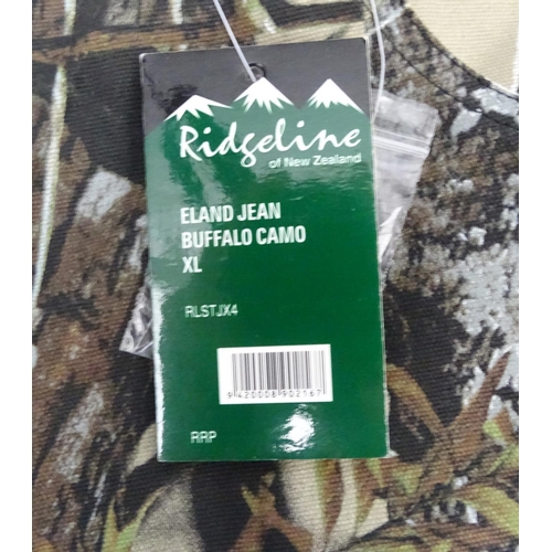 492 - Ridgeline of New Zealand eland buffalo camo jeans, size XL, with original tag