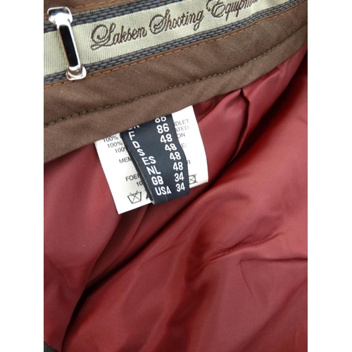 493 - Two pairs of Laksen Tarland waterproof tweed breeks, size 34 and 38, one with tags (2)