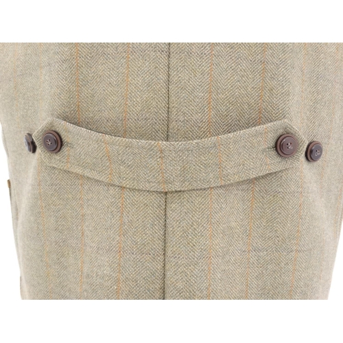 498 - Laksen Manor tweed shooting vest / waistcoat, size L