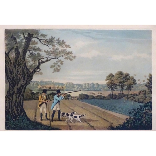 507 - After Robert Havell (1793-1878), (artist & engraver), Coloured engraving, 'Partridge shooting near W... 