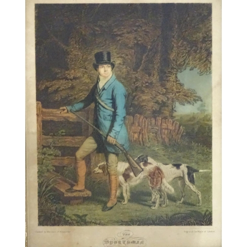 511 - Shooting: Maile after Marshall of Newmarket, c1800, Hand coloured etching, 'The Sportsman' - a weari... 