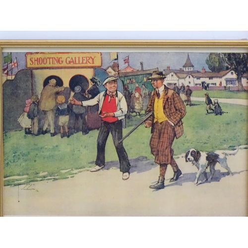 512 - Shooting: Forman after LAWSON WOOD (1878-1957), Humorous coloured print, 'Want to keep your h'eye in... 