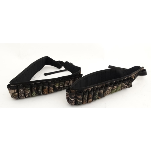 561 - Shooting : Two Deerhunter cartridge belts , neoprene with 40DH Innovation camouflage finish , each a... 