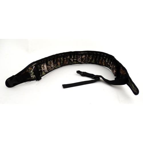 561 - Shooting : Two Deerhunter cartridge belts , neoprene with 40DH Innovation camouflage finish , each a... 