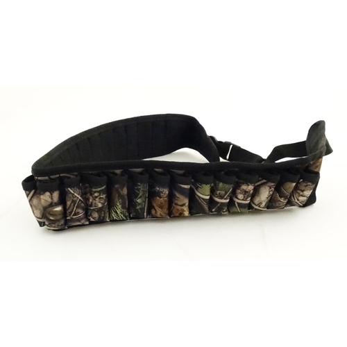 561 - Shooting : Two Deerhunter cartridge belts , neoprene with 40DH Innovation camouflage finish , each a... 