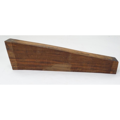 582 - Shooting : A pair of well figured Turkish walnut stock blanks , the largest 21 1/2'' long