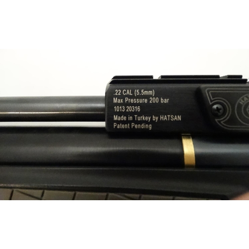 629 - Airgun: A Hatsan 'BT65 RB Elite' .22 pre-charged pneumatic air rifle, 23'' barrel (threaded for sile... 