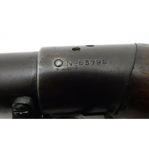 631 - Airgun: a BSA light pattern .177 underlever air rifle, 17'' barrel with open sights and side button ... 