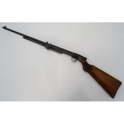 632 - Airgun: a BSA light pattern .177 underlever air rifle, 17'' barrel with open sights and push button ... 