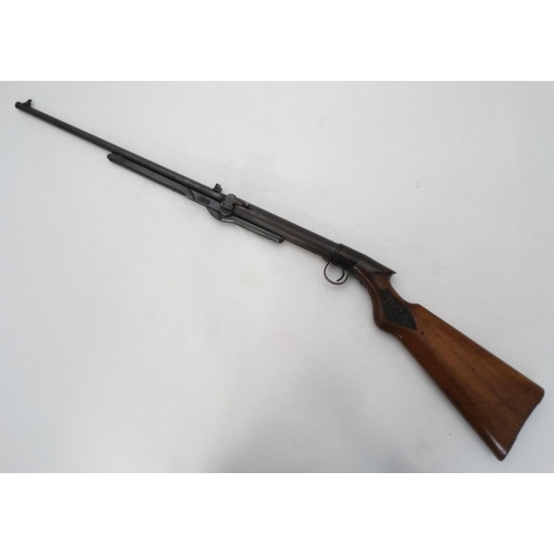 632 - Airgun: a BSA light pattern .177 underlever air rifle, 17'' barrel with open sights and push button ... 