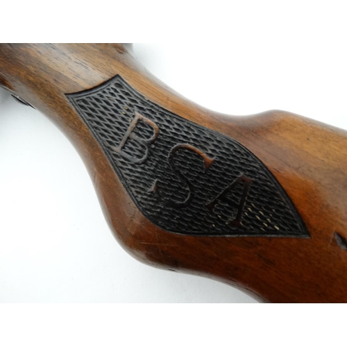 632 - Airgun: a BSA light pattern .177 underlever air rifle, 17'' barrel with open sights and push button ... 