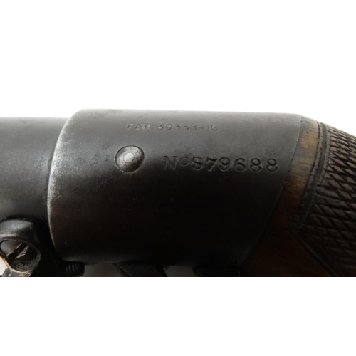 633 - Airgun: a BSA standard .22 underlever air rifle, 19 1/4'' barrel with open sights and side button co... 