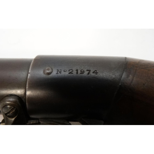 634 - Airgun: a BSA light pattern .177 underlever air rifle, 17'' barrel with open sights and bayonet type... 