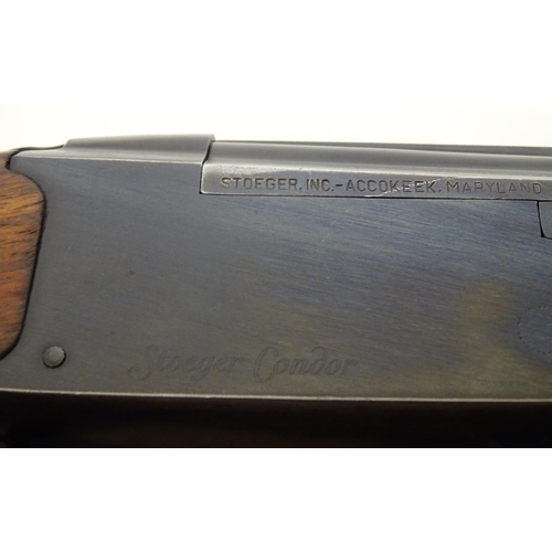 719 - Shotgun: The stock & action of a Stoeger 'Mod. Condor' 20 bore over and under shotgun, blacked actio... 