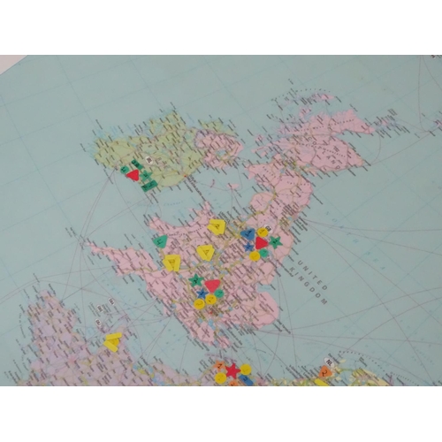 97 - A 'Whitebread round the world race 1997-98' map, a 'Map Marketing' map of Europe and a Bartholomew w... 