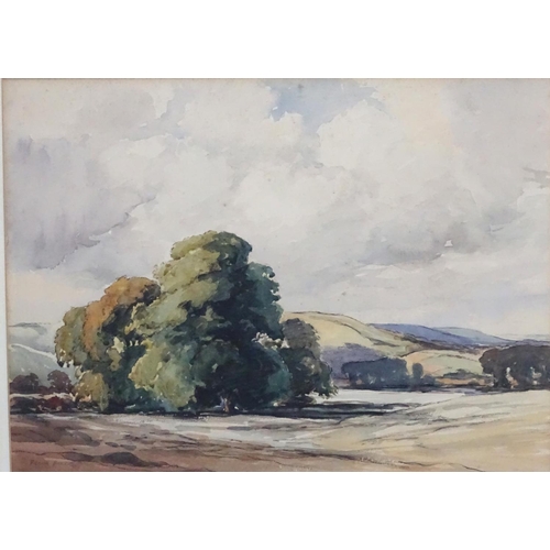 125 - Frank Baker Mid XIX-early XX, Watercolour and charcoal, Landscape, Signed lower left. 12 3/4'' x 16'... 