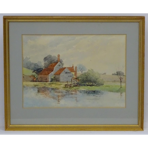 129 - St Clair O'Malley early XX, Irish Watercolour, ' Brantham Mill, Suffolk ' , Inscribed to Water Colou... 