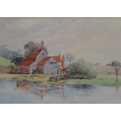 129 - St Clair O'Malley early XX, Irish Watercolour, ' Brantham Mill, Suffolk ' , Inscribed to Water Colou... 