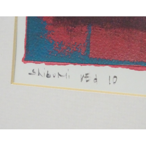 152 - After Tim Harbridge, Screen print ''Shibumi Ved 10'', Title lower left and  signed lower right in pe... 