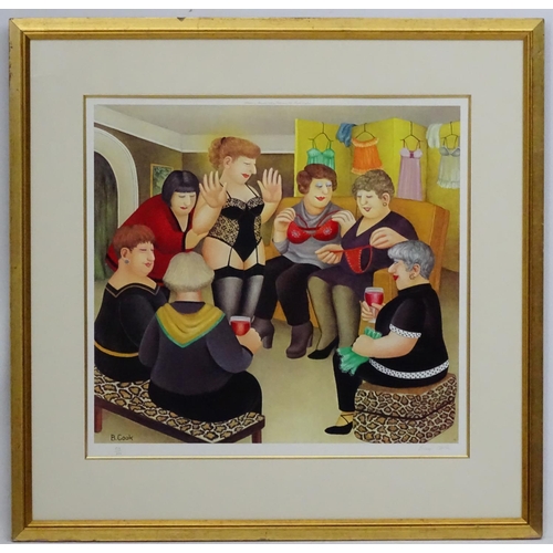 156 - After Beryl Cook (1926-2008), Limited edition signed coloured print 513/650, ' Party Girls ' 1999, S... 