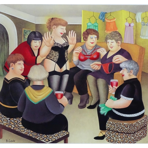 156 - After Beryl Cook (1926-2008), Limited edition signed coloured print 513/650, ' Party Girls ' 1999, S... 