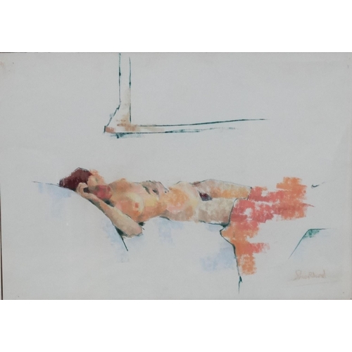 25 - Shepherd XXI, Pastel, Reclining Nude , Signed lower right, Aperture 16 x 22 1/2''