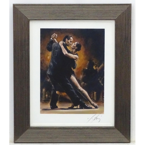 84 - After Fabian Perez, (1967) Argentina, Silk screen, ''Tango'', Two dancers,  full details of the arti... 