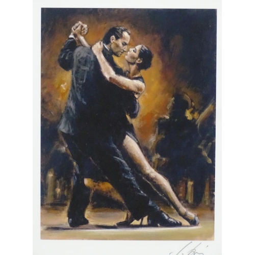 84 - After Fabian Perez, (1967) Argentina, Silk screen, ''Tango'', Two dancers,  full details of the arti... 