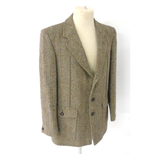 189 - A Dunn and Co Harris tweed brown jacket chest approx 42''