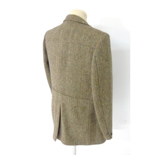 189 - A Dunn and Co Harris tweed brown jacket chest approx 42''