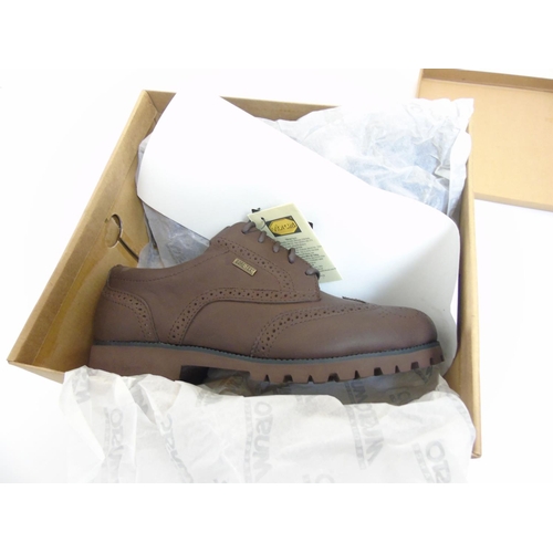 191 - Three pairs of brown shoes Musto Gore-Tex brogues, size 5, 6 and 7 (New with tags)