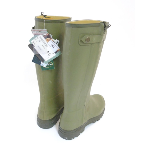 193 - A pair of green Le Chameau Wellington boots, size 46 (UK 11) (New with tags)