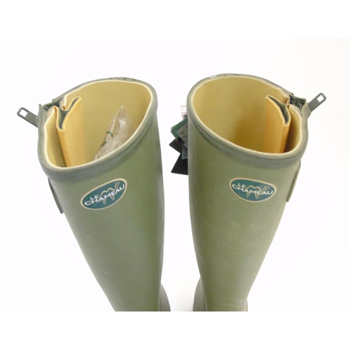 193 - A pair of green Le Chameau Wellington boots, size 46 (UK 11) (New with tags)