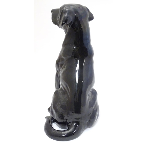 238 - A Beswick figure of a large fireside black Labrador dog no. 2314, makers mark impressed to base, 13'... 