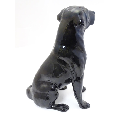 238 - A Beswick figure of a large fireside black Labrador dog no. 2314, makers mark impressed to base, 13'... 