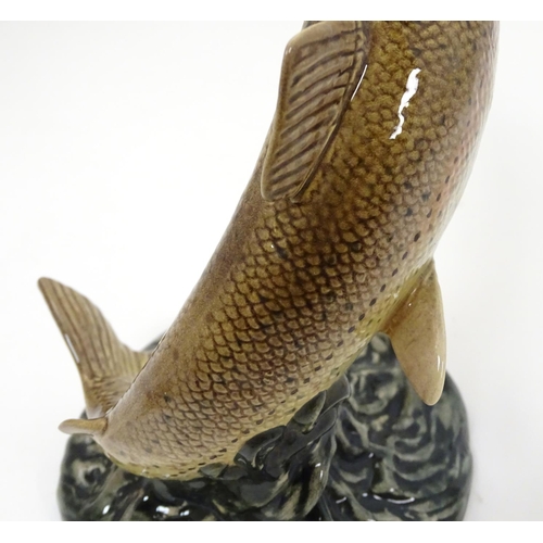 241 - A 1960/70s Beswick Leaping Trout figurine, model 1032 designed by Arthur Gredington, makers mark imp... 