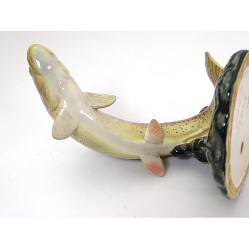 241 - A 1960/70s Beswick Leaping Trout figurine, model 1032 designed by Arthur Gredington, makers mark imp... 