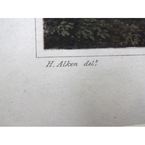 252 - Hunting : I Clark ( sculptor) after After H Alken , Set 4 stone lithographs c. 1820 , ' Fox Hunting ... 