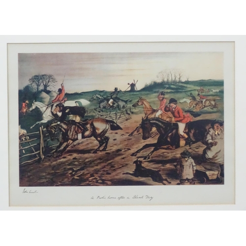 255 - Hunting : After John Leech (1817-1864) , A set of 6 photographic prints ,  'Mr. Jorrocks ( log): '' ... 