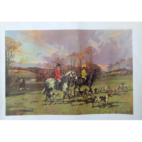 259 - Hunting : After John Gregory King (1929-2014) , Coloured prints published by The Sporting Gallery 19... 