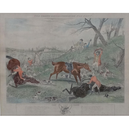 264 - Hunting : Hunt after Samuel Henry Gordon Alken (1810-1894) Set of 4 Aquatint plates with Gum Arabic ... 