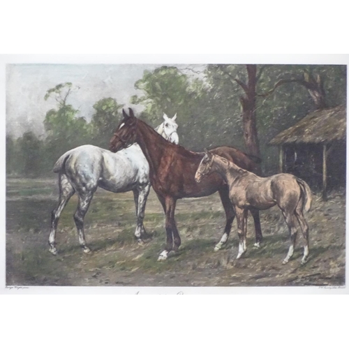 280 - Hunting: After George Wright (1860 - 1942),  Set of 4 coloured prints, 'Here comes the master,' 'A p... 