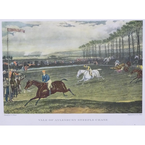 282 - Steeple Chasing: After F C Turner , A set of four reprint , ' The Aylesbury Steeple Chase ' Plate 1 ... 